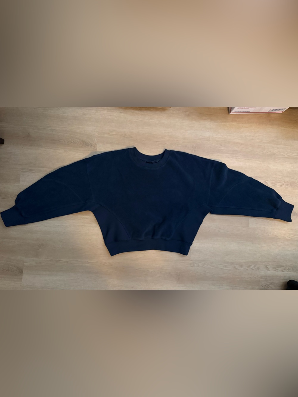 FP Movement by Free People Navy Cropped Fleece Sweatshirt size Large
